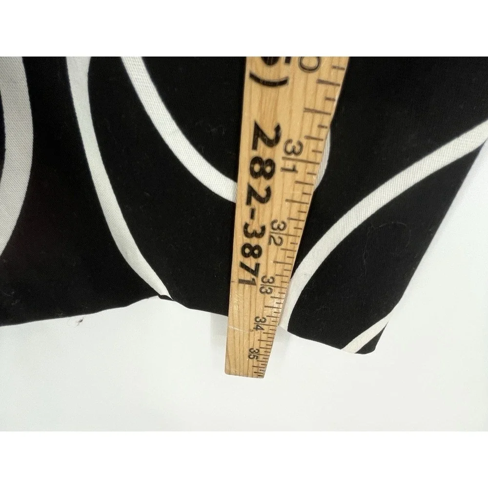 Jessica Howard Dress Size 12 Sleeveless Cotton Stretch‎ Black White Tie Front
